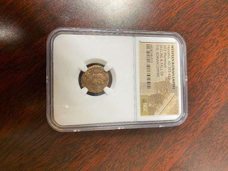 393-423 AD Western Roman Empire Honorius AE3 (Nummus) Decline & Fall of the Roman Empire Coin image