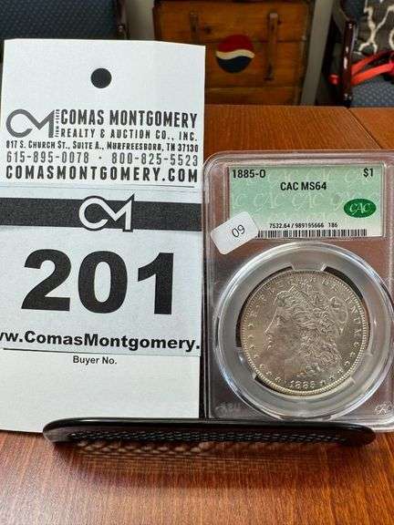 1885 - (O) Morgan Silver Dollar - CAC MS64 image