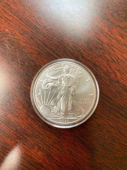 2020 1oz Silver Eagle One Dollar Coin BU image