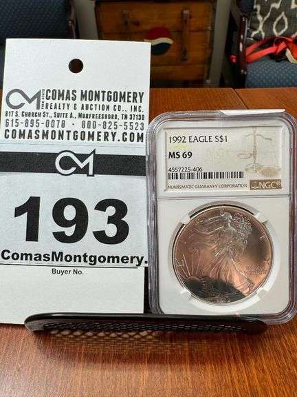 1992 Silver Eagle One Dollar Coin - NGC MS69 image
