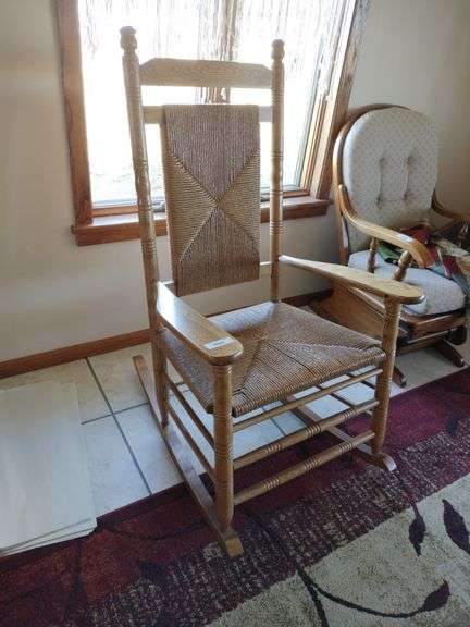 Woven seat rocking chair image