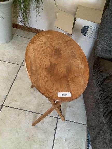 Oval Wooden TV Tray image