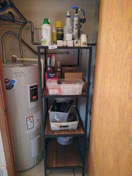 Shelving Unit and Contents, incl repairs, cleaners image