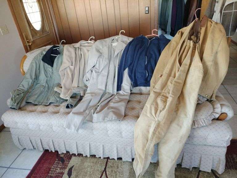 Men's jackets and Coveralls, most size XL; Women's jacket, size 12P image