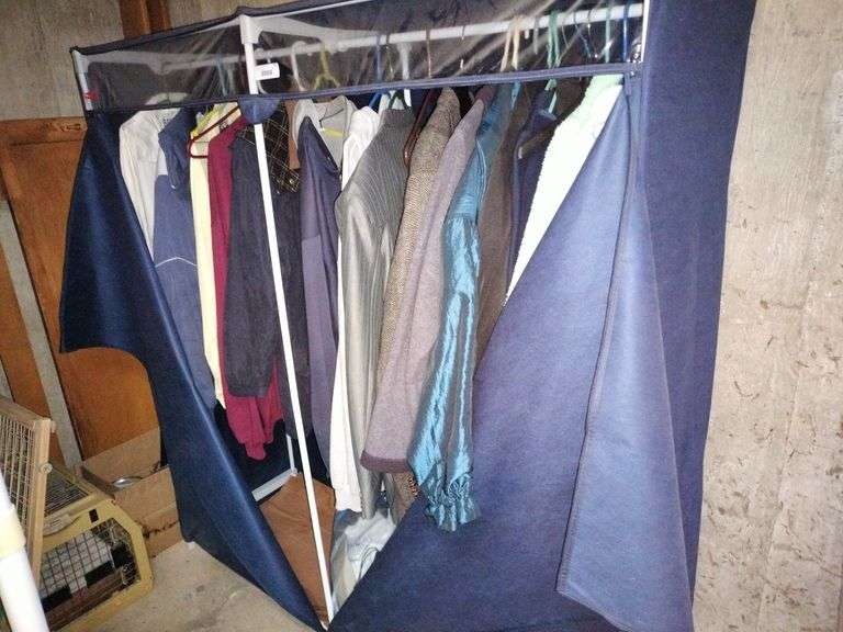 Assorted Robes & Wardrobe Rack image
