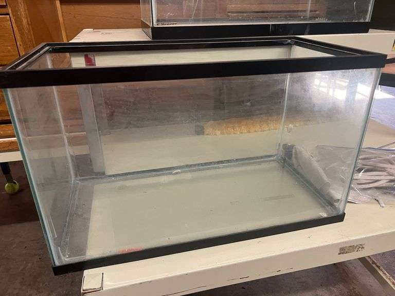 Metal Rolling Cart With (2) Aquariums
