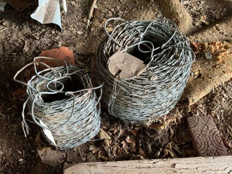 Two Rolls of Barbed Wire Fencing image