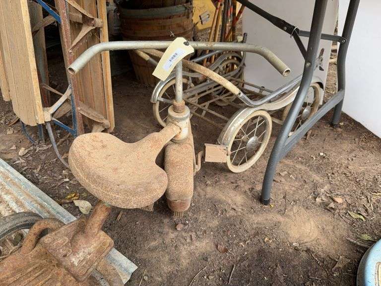 Child's Stroller and Tricycle image