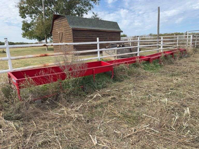 (4) B&W Farm & Ranch Equipment Feed Bunks, 10 ft image