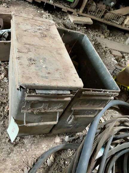 Two Metal Military Ammo Boxes image