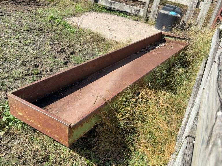 12 ft Metal Livestock Feed Bunk image