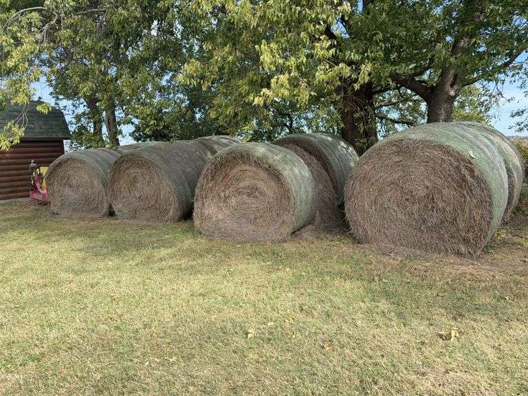 8 Round Bales Prairie Hay, Net Wrap, 2024 (sold by the count) Must be removed no later than December 10, 2025 image