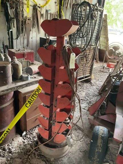 Red Metal Bolt & Parts Organizer with Assorted Hardware image