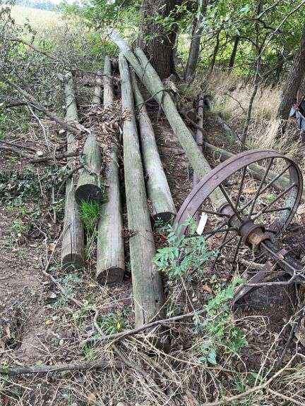 Iron wheels and Electric Poles image