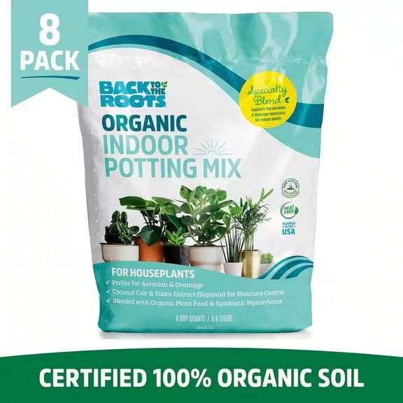 6 Quart Organic Indoor Potting Mix (7-Pack) image