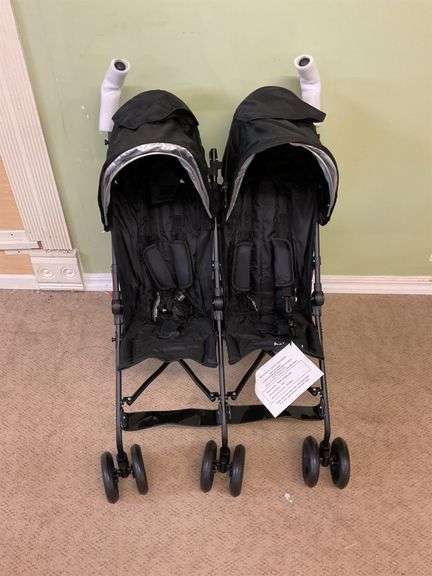 Double baby stroller image