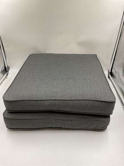 Two pack cast charcoal multipurpose replacement cushions (21in x 19in) image