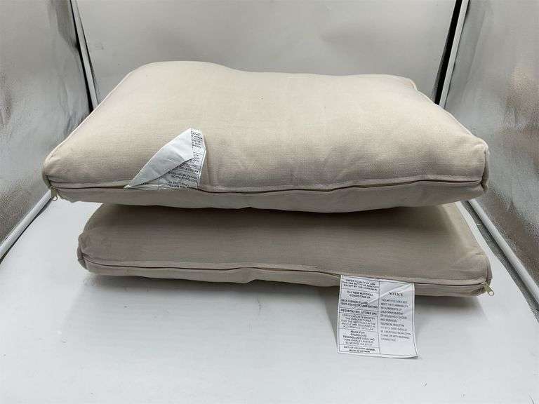 (2) beige cushions image