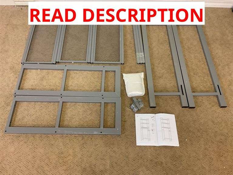 Grey metal over the toilet storage cabinet image