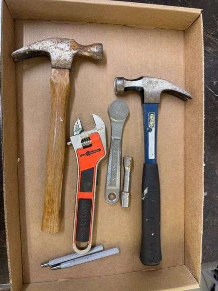 Assorted Tools: Hammers, Wrench, and More image