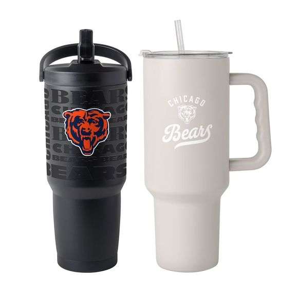 Logo Brands Chicago Bears Stainless Steel Tumbler Set image