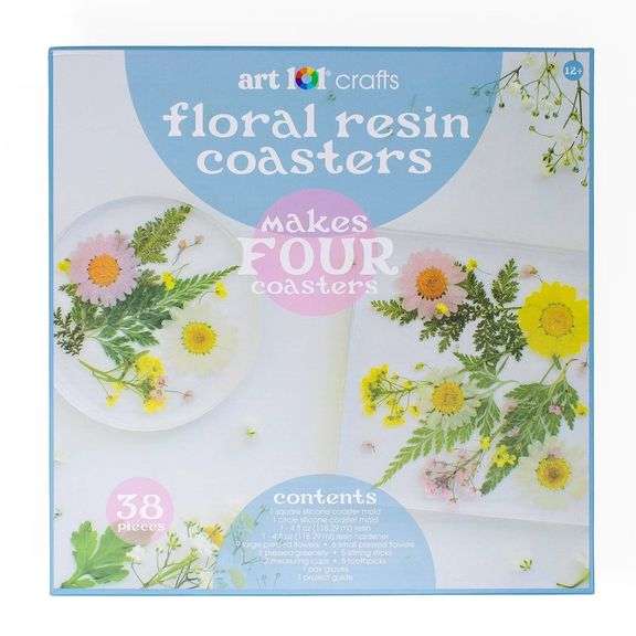 Art 101  Crafts Floral Resin Coasters Kit image