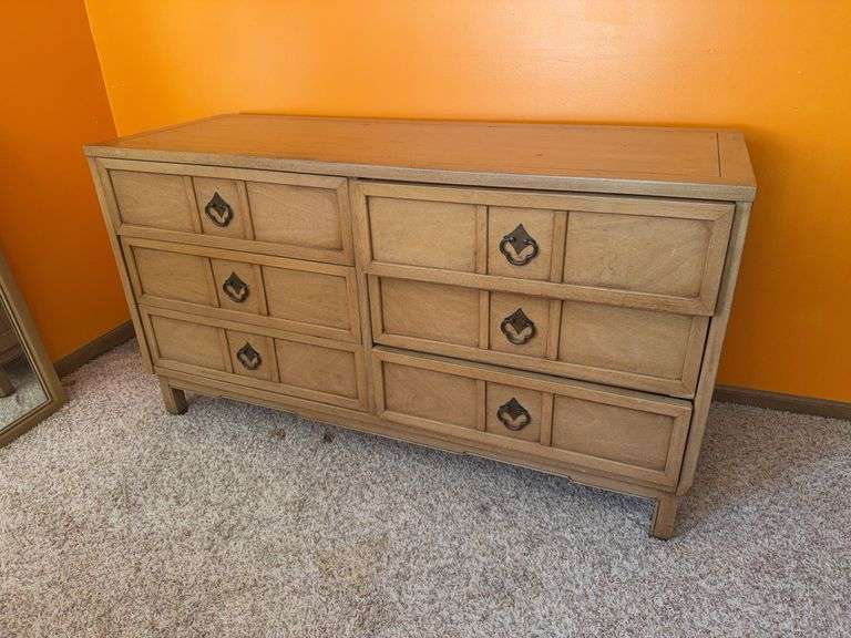 1960s American Furniture Company Dresser and Mirror image