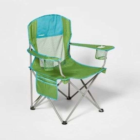 Oversized Outdoor Portable Mesh Camp Chair Green - image