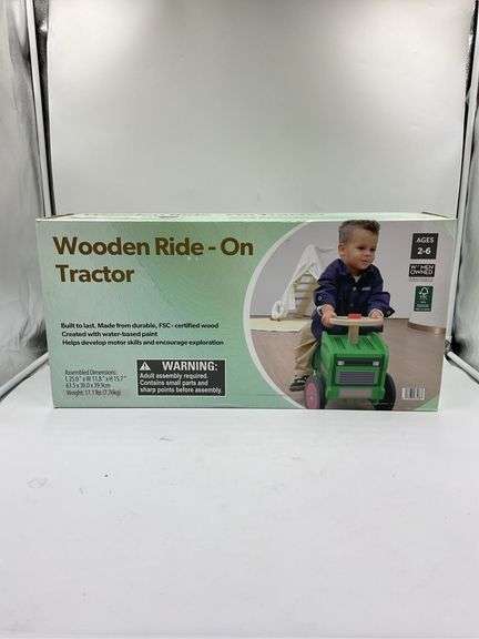 Wooden ride on tractor image