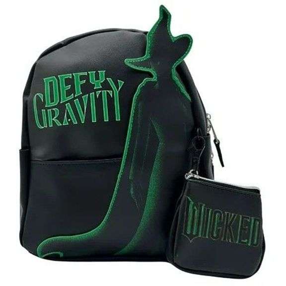 Universal Studios WICKED Defy Gravity Elphaba Mini Backpack & Coin Purse 2024 NWT image