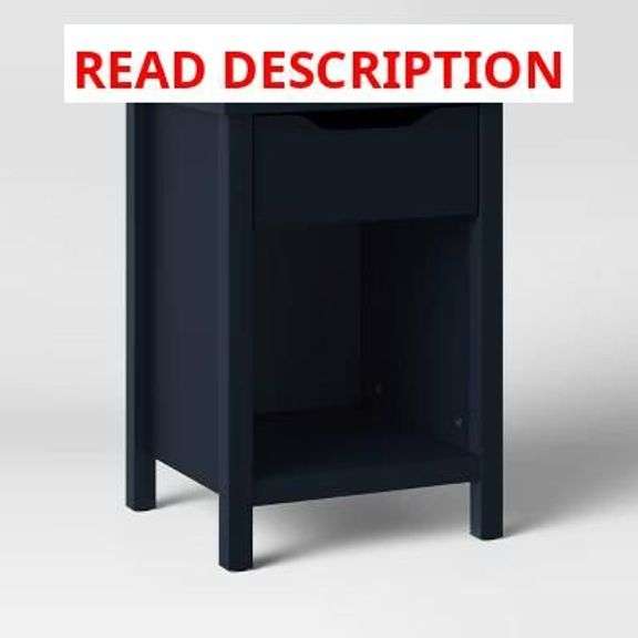 Osa Kids' Nightstand Blue - Pillowfort : Bedside Table with Drawer & Storage, Laminated Finish, Anti-Tip Hardware image