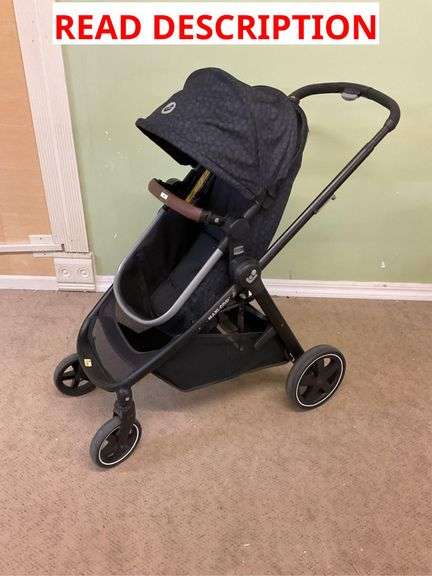 Black single stroller-Damaged/Used image