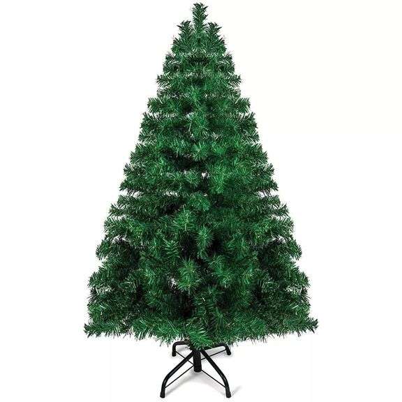 Prextex Snow Flocked 6ft Artificial Christmas Tree image