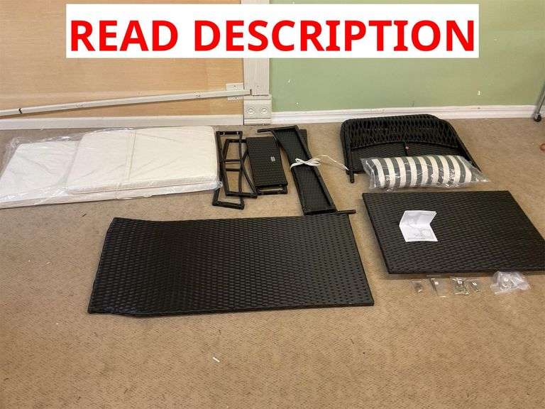 Patio joy Rattan sun lounger image