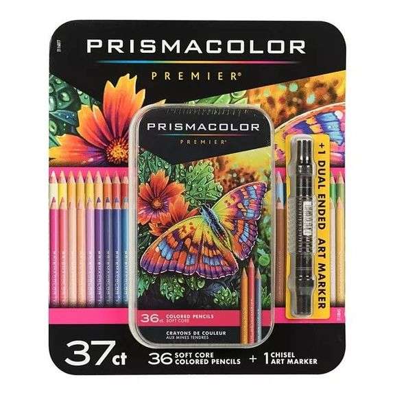 Prismacolor Premier Soft Core Colored Pencils, Assorted Colors, 37 Count image