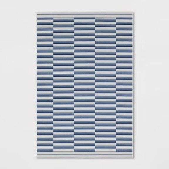 3'11"x5'5" Color Blocked Striped Rectangular Indoor/Outdoor Area Rug image