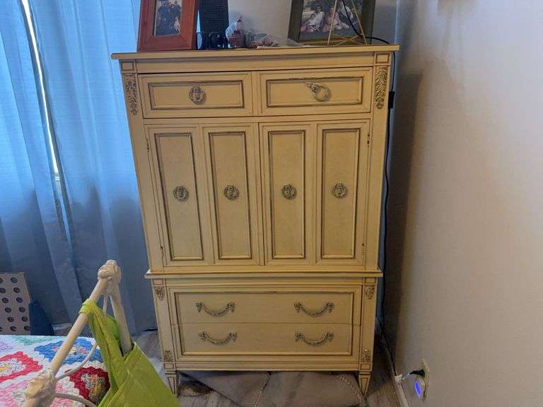Decorative Wardrobe Cabinet with Drawers, 38x20x59 image