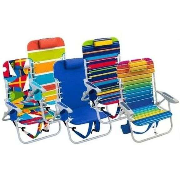 Seasonal Supply Co. 4-Position Lace-Up Aluminum Backpack Beach Chair image