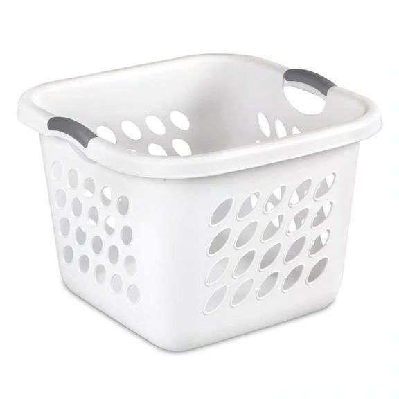 Sterilite White Plastic Laundry Basket image