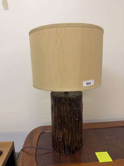 Rustic Log Style Table Lamp image