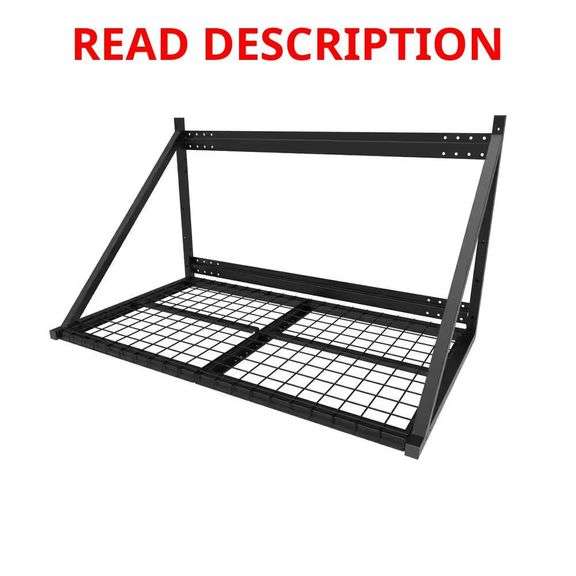 48 in. W x 28 in. H x 28 in. D Black Wall-Mounted Storage Rack image