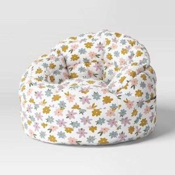 Settle in Kids' Bean Bag Floral Print - Pillowfort image