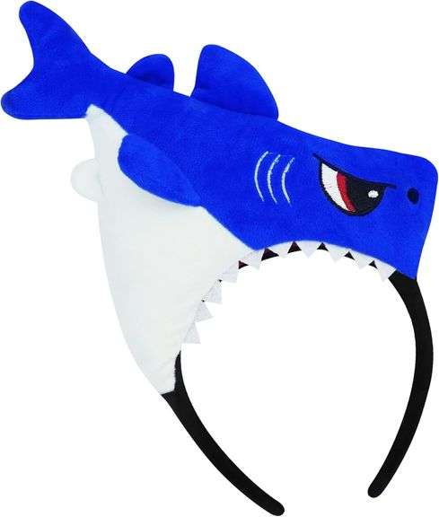 IGMaryBox Shark Headband Animal Ears Headwear Plush Hairband For Animal Cosplay Cute Party Headwear Halloween Cosplsy Costume image