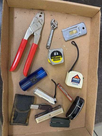 Mixed Lot of Tools - Pliers, Wrenches, Knives, and More image