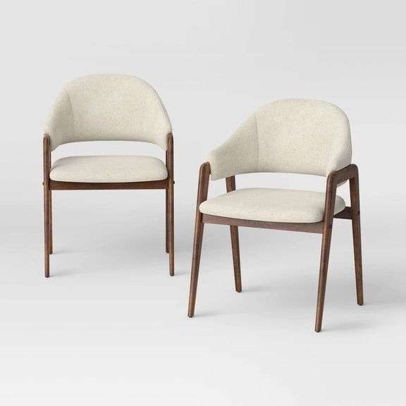 2pk Ingleside Open Back Upholstered Wood Frame Din image