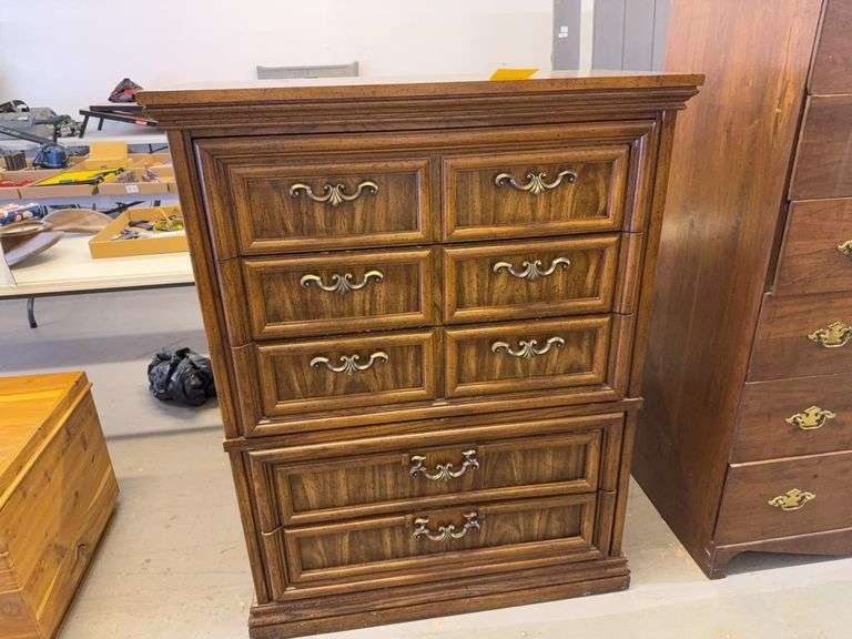 Burlington House Furniture Highboy Dresser, 38 x 19.5 x 49 image