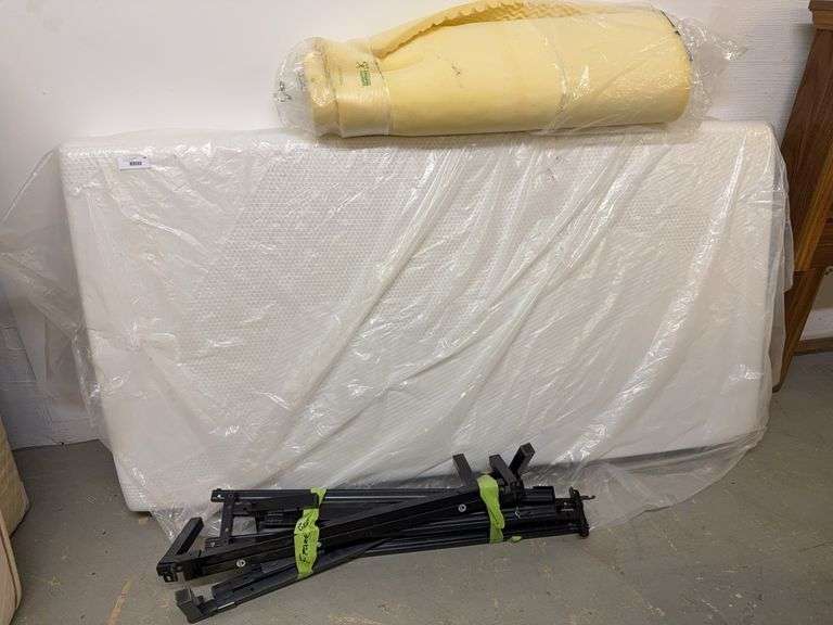 Twin Size Mattress Set with Frame and Foam Topper image