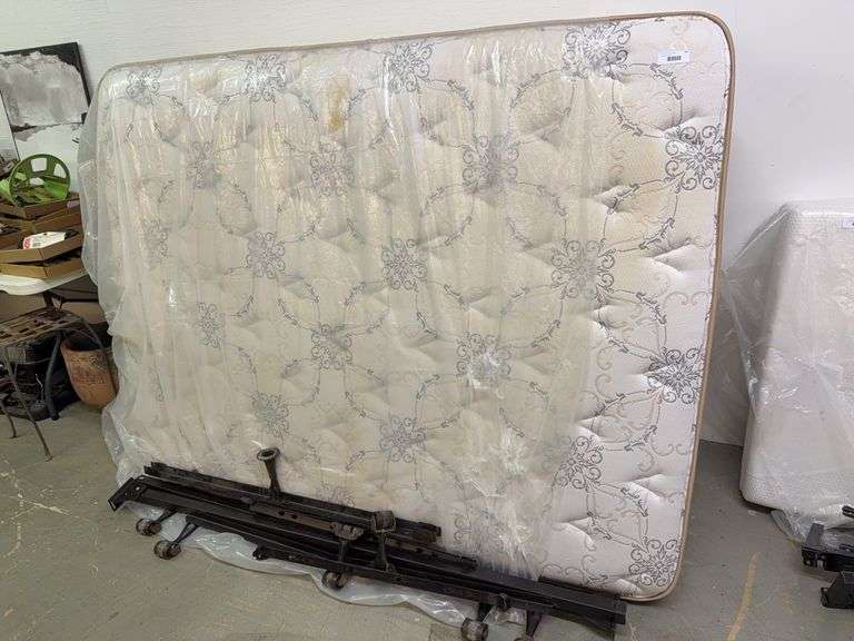 Imperial Mattress Set with Box Spring and Metal Frame image