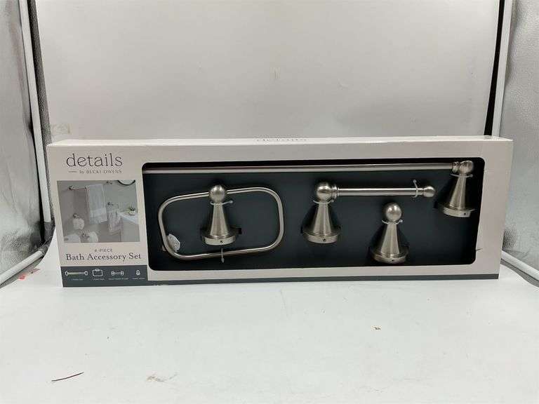 Four piece bath accessory set image