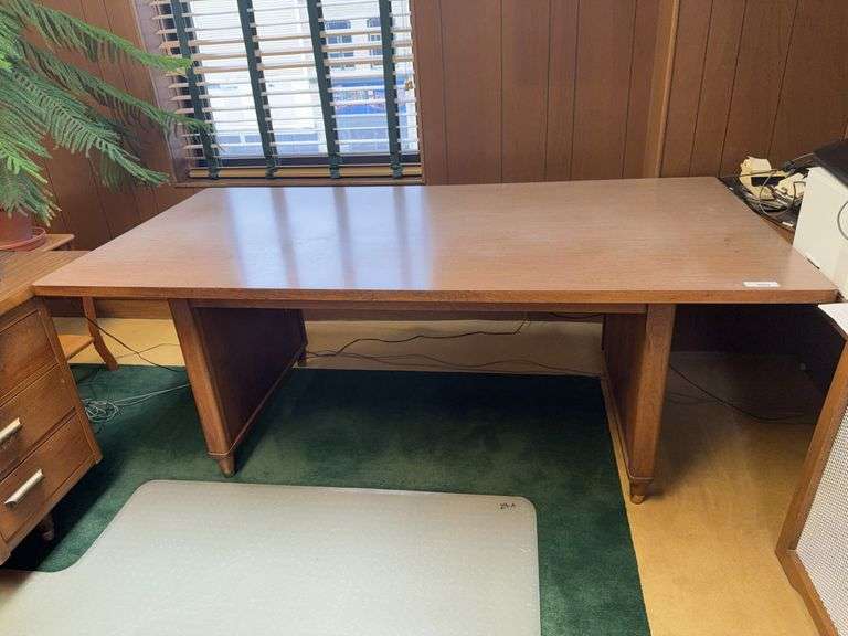 Large Wood Office Desk - 71" x 39" x 29" image